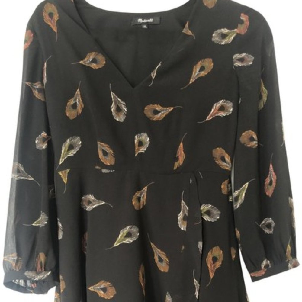 Madewell Feather Print Dress